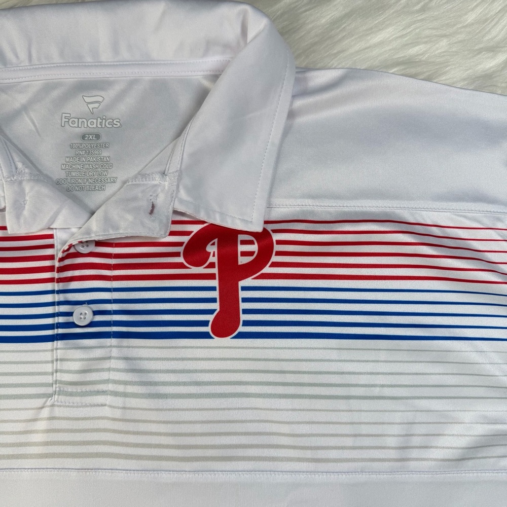 Philadelphia Phillies Fanatics Big‎ & Tall Victory For Us Interlock Polo - Picture 5 of 7